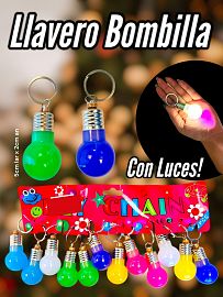 Llavero Bombilla Luces 