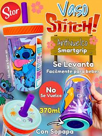 Vaso AntiVuelco Stitch Smartgrip 370ml