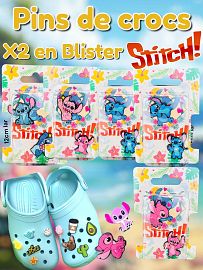 Pins de Crocs Stitch x2 En Blister