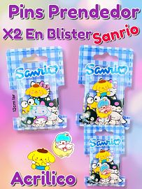 Pins Prendedor Acrilico Sanrio x2 En Blister