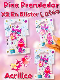 Pins Prendedor Acrilico Lotso x2 En Blister