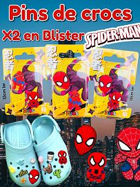 Pins de Crocs Spiderman x2 En Blister
