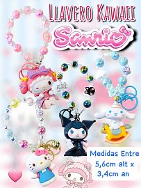 Llavero Kawaii Gashapon Con Dije Sanrio