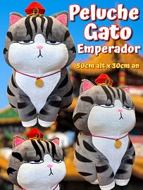 Peluche Gato Emperador Gorro 50cm