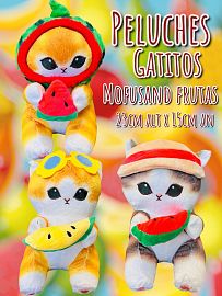 Peluches Gatitos Mofusand Frutas 23cm