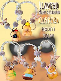 Llavero Mini Gashapon Con Dijes Capybara 