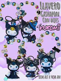 Llavero Gashapon Con Dijes Kuromi 