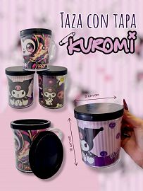 Taza Con Tapa Kuromi 