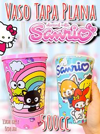 Vaso Tapa Plana con Sorbete Sanrio 500cc