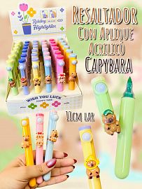 Resaltador Con Aplique Acrilico Capybara