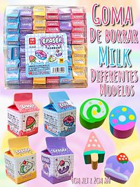 Goma de Borrar Milk Diferentes Modelos