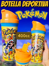Botella Tapa Deportiva Pokemon 400cc