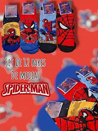 Set de 12 Pares de Medias Spiderman 