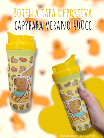 Botella Tapa Deportiva Capybara Verano 400cc