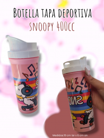 Botella Tapa Deportiva Snoopy 400cc