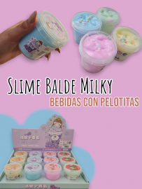 Slime Milky Bebidas Con Pelotitas 