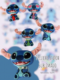 Peluchin Stitch Sublimado Surtido 11cm