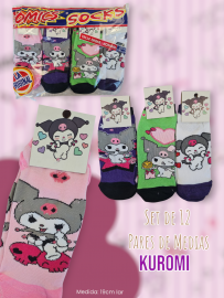 Set de 12 Pares de Medias KUROMI