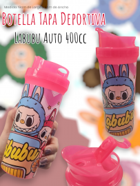Botella Tapa Deportiva Labubu Auto 400cc