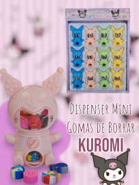 Dispenser Mini Gomas de Borrar Kuromi