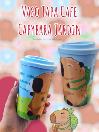 Vaso Tapa Cafe Capybara Jardin