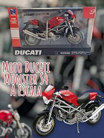 Moto Ducati Monster S4  marca NEWRAY escala 1.12