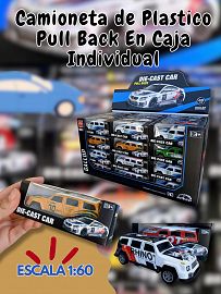 Camioneta de Plastico Pull Back Escala 1:60 En Caja Individual