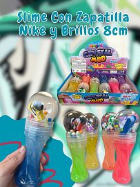 Slime Con Zapatilla Nike y Brillos 8cm