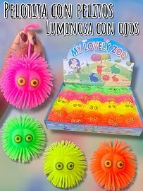 Pelotita Pelitos Luminosa Fluor Con Ojos 