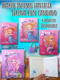 Diario Intimo Fantasia Sirena con Candado