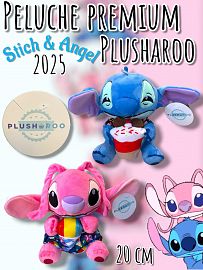 Peluche Premium PLUSHAROO STICH Y ANGEL 2025